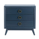 Nimy Oversize Nightstand Accent Chest | 3 Drawers Gold Handles Blue CCL-CVFZR4592