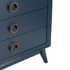 Nimy Oversize Nightstand Accent Chest | 3 Drawers Gold Handles Blue CCL-CVFZR4592