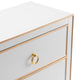 Crestview Pily Oversized Nightstand Chest | 3 Drawers | White & Gold Wood CCL-CVFZR5037