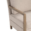 Crestview Maxx Accent Chair | Beige Polyester Cushions | Light Brown Wood