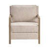 Crestview Maxx Accent Chair | Beige Polyester Cushions | Light Brown Wood CCL-CVFZR5100