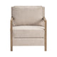 Crestview Maxx Accent Chair | Beige Polyester Cushions | Light Brown Wood CCL-CVFZR5100