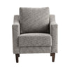 Crestview Ford Accent Chair | Sloped Arms | Foam Fill Gray Polyester