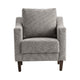 Crestview Ford Accent Chair | Sloped Arms | Foam Fill Gray Polyester