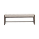 Reo Entryway Bench | Gray Polyester | 56’’ Wide Brown Rubberwood CCL-CVFZR5124