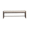 Reo Entryway Bench | Gray Polyester | 56’’ Wide Brown Rubberwood CCL-CVFZR5124