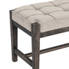 Reo Entryway Bench | Gray Polyester | 56’’ Wide Brown Rubberwood CCL-CVFZR5124