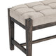 Reo Entryway Bench | Gray Polyester | 56’’ Wide Brown Rubberwood CCL-CVFZR5124