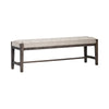 Reo Entryway Bench | Gray Polyester | 56’’ Wide Brown Rubberwood CCL-CVFZR5124