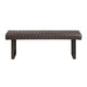 Remy Entryway Bench | Channel Tufted Faux Leather | Brown | 52’’ CCL-CVFZR5126