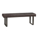 Remy Entryway Bench | Channel Tufted Faux Leather | Brown | 52"