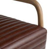 Crestview Oza Accent Chair | Foam Fill Ribbed Faux Leather | Brown Wood