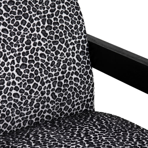 Crestview Rene Swivel Accent Chair | Black & Gray Animal Print Polyester