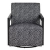 Crestview Rene Swivel Accent Chair | Black & Gray Animal Print Polyester CCL-CVFZR5138