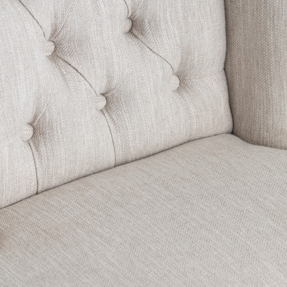 Crestview Toyo Counter Chairs Set of 2 | Wingback Beige Polyester | Brown CCL-CVFZR5140