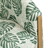 Crestview Palm Swivel Barrel Chair | Green Tropical Leaves White Polyester CCL-CVFZR6147