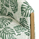 Crestview Palm Swivel Barrel Chair | Green Tropical Leaves White Polyester CCL-CVFZR6147