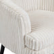 Barrel Accent Chair | White Boucle Upholstery | Black Wood Legs CCL-CVFZR6150