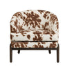 Barrel Accent Chair | Cowhide Print w Dark Brown Rubberwood Frame CCL-CVFZR6151