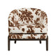 Barrel Accent Chair | Cowhide Print w Dark Brown Rubberwood Frame CCL-CVFZR6151