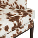 Barrel Accent Chair | Cowhide Print w Dark Brown Rubberwood Frame CCL-CVFZR6151