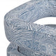 Crestview Fora Sculptural Accent Swivel Chair | Blue & White Pattern CCL-CVFZR6155