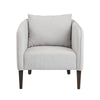 Accent Chair w 1 Pillow | Light Gray Polyester | Low Back | Dark Brown CCL-CVFZR6157