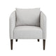Accent Chair w 1 Pillow | Light Gray Polyester | Low Back | Dark Brown CCL-CVFZR6157
