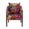 Accent Chair | Lumbar Pillow | Retro Pink Floral Polyester | Dark Brown CCL-CVFZR6162