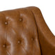 Crestview Fex Accent Armchair | Classic Tufted Faux Leather Back | Brown CCL-CVFZR6166