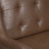 Crestview Wili Accent Chair | Curved Arms | Tufted Brown Faux Leather CCL-CVFZR6168