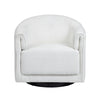 Crestview Keli Swivel Accent Chair | Barrel Back | Cream Polyester CCL-CVFZR6169