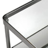 Crestview Lire Coffee Table | 50" Glass Top with Lower Shelf | Gray