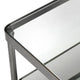 Crestview Lire Coffee Table | 50" Glass Top with Lower Shelf | Gray