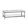 Crestview Lire Coffee Table | 50’’ Glass Top with Lower Shelf | Gray CCL-CVFZR6190