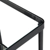 Crestview Jire Side End Table | 21’’ Glass Top with Lower Shelf | Black CCL-CVFZR6193