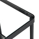 Crestview Jire Side End Table | 21’’ Glass Top with Lower Shelf | Black CCL-CVFZR6193