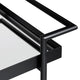 Crestview Dining Serving Bar Cart | 2 Tier Glass Shelves | Black Iron CCL-CVFZR6198