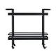 Crestview Dining Serving Bar Cart | 2 Tier Glass Shelves | Black Iron