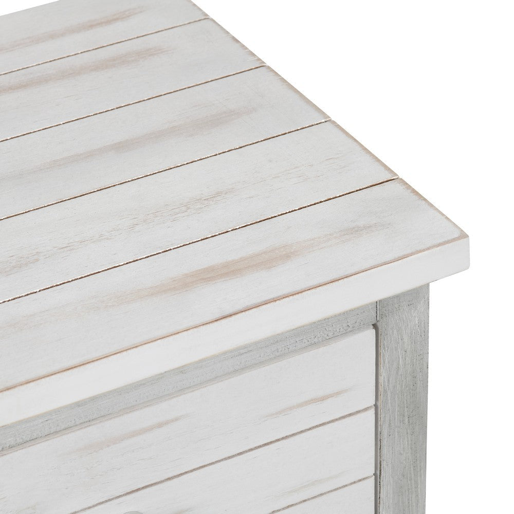Crestview Kex Accent Cabinet | 2 Doors & 2 Drawers | White Solid Wood CCL-CVFZR6205