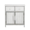 Crestview Kex Accent Cabinet | 2 Doors & 2 Drawers | White Solid Wood CCL-CVFZR6205