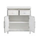 Crestview Kex Accent Cabinet | 2 Doors & 2 Drawers | White Solid Wood
