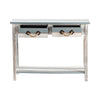 Fea Sofa Console Table | 2 Drawers w Rope Handle | 43’’ Blue CCL-CVFZR696
