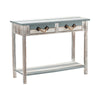 Fea Sofa Console Table | 2 Drawers w Rope Handle | 43" Blue