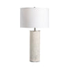 Table Lamp Set of 2 | Round White Frosted Glass Base | Wide Drum Shade