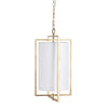 Fila Pendant Light | Satin Gold Metal Frame | White Linen Shade