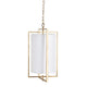 Fila Pendant Light | Satin Gold Metal Frame | White Linen Shade