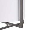 Fila Pendant Light | Satin Gray Metal Frame | White Linen Shade