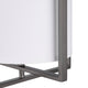 Fila Pendant Light | Satin Gray Metal Frame | White Linen Shade