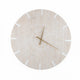 Wall Clock | Sunburst Design | Brown Hands | Whitewashed Wood | 36" Round